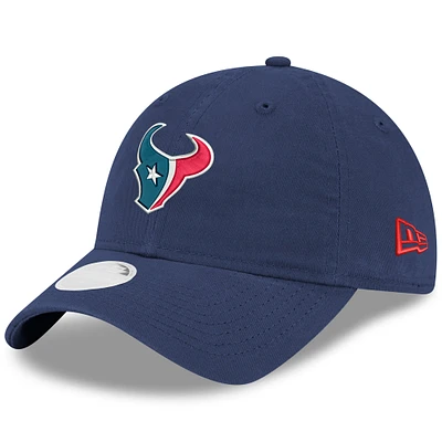 Casquette réglable bleu marine Houston Texans Core Classic 9TWENTY New Era pour femme