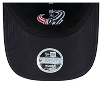 Casquette ajustable 9TWENTY Flair bleu marine pour femme New Era des Houston Texans