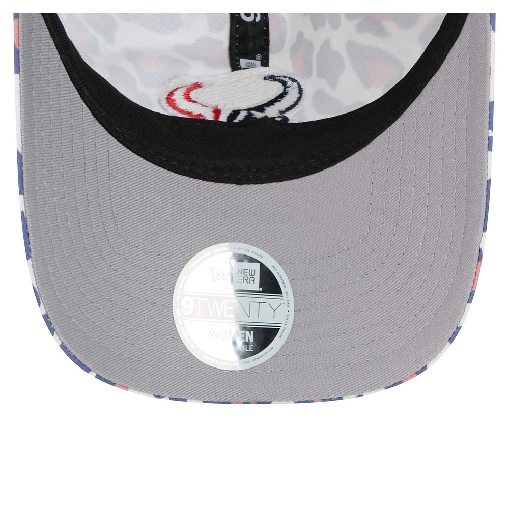 Casquette ajustable 9TWENTY blanche Houston Texans Active Leopard de New Era pour femme