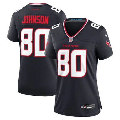 Maillot de jeu Nike Andre Johnson bleu marine pour femme des Houston Texans, joueur retraité l'équipe