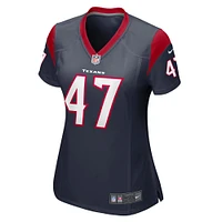 Maillot de match l'équipe des Houston Texans Nike Andrew Beck pour femme, bleu marine