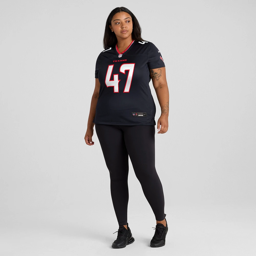 Women's Nike Andrew Beck  Navy Houston Texans Team Game Jersey