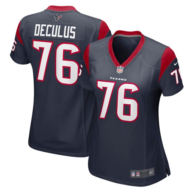 Maillot de joueur jeu Nike Austin Deculus Houston Texans pour femme, bleu marine