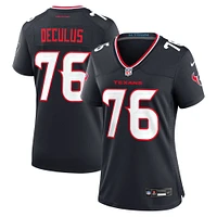 Women's Nike Austin Deculus  Navy Houston Texans Team Game Jersey
