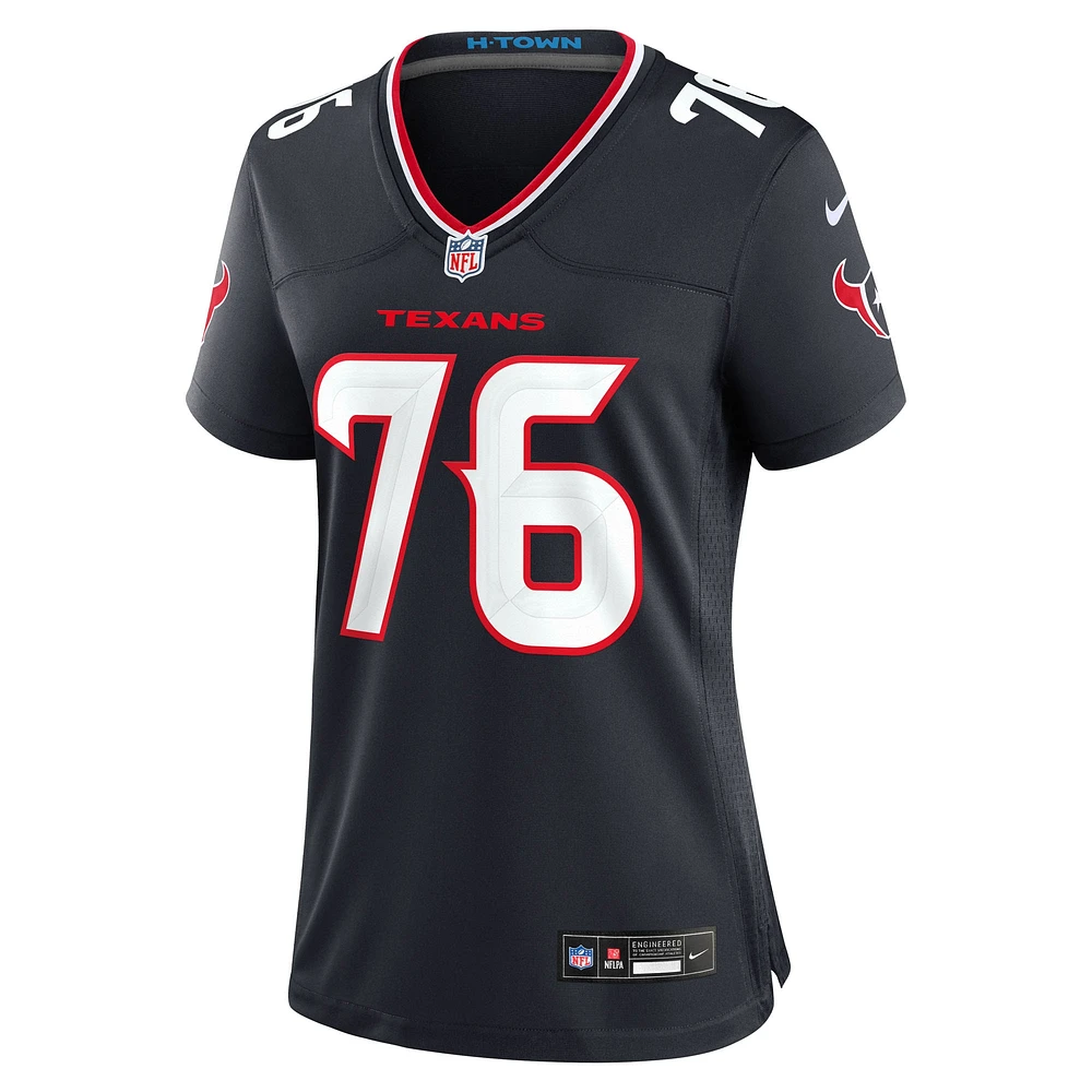 Women's Nike Austin Deculus  Navy Houston Texans Team Game Jersey