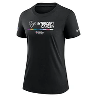 Women's Nike Black Houston Texans NFL Crucial Catch Performance T-Shirt