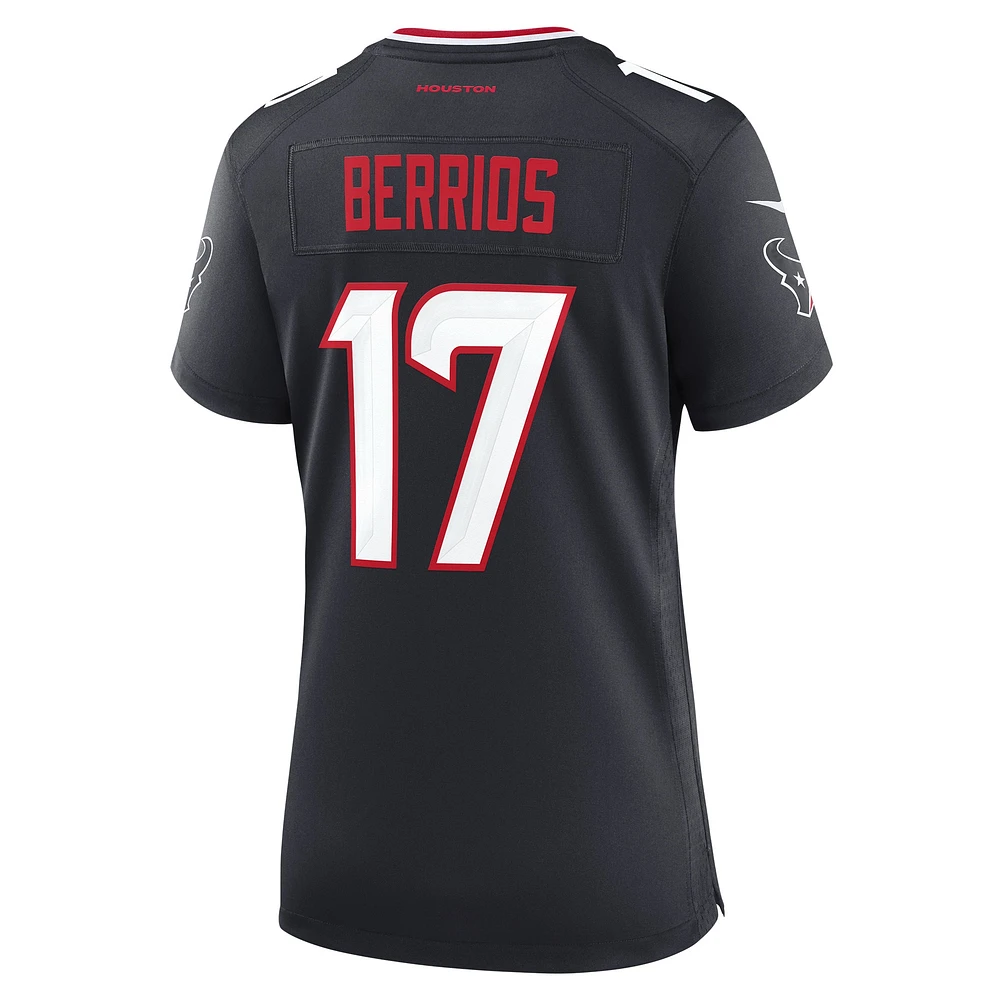 Women's Nike Braxton Berrios  Navy Houston Texans Team Game Jersey