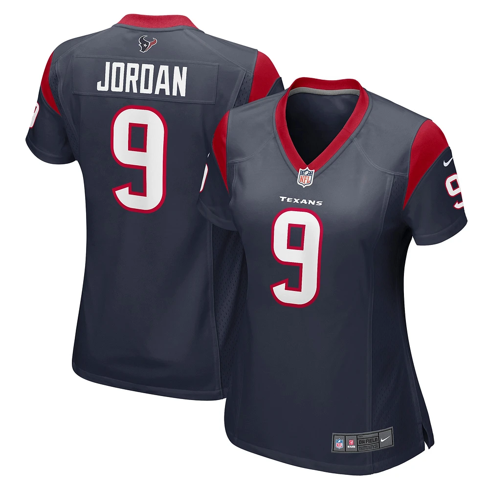 Maillot de match Nike Brevin Jordan pour femmes, bleu marine, Houston Texans