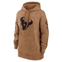 Women's Nike  Brown Houston Texans Salute To Service Pullover Hoodie