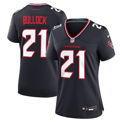 Maillot de match Nike Calen Bullock bleu marine pour femme des Houston Texans