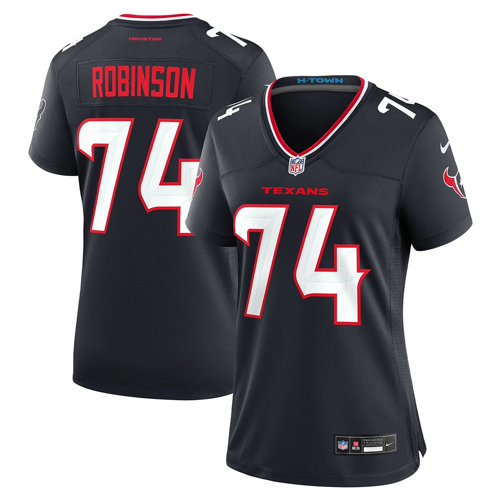 Women's Nike Cam Robinson  Navy Houston Texans Team Game Jersey
