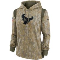 Women's Nike Camo Houston Texans 2021 Salute To Service - Therma Performance Pullover Hoodie