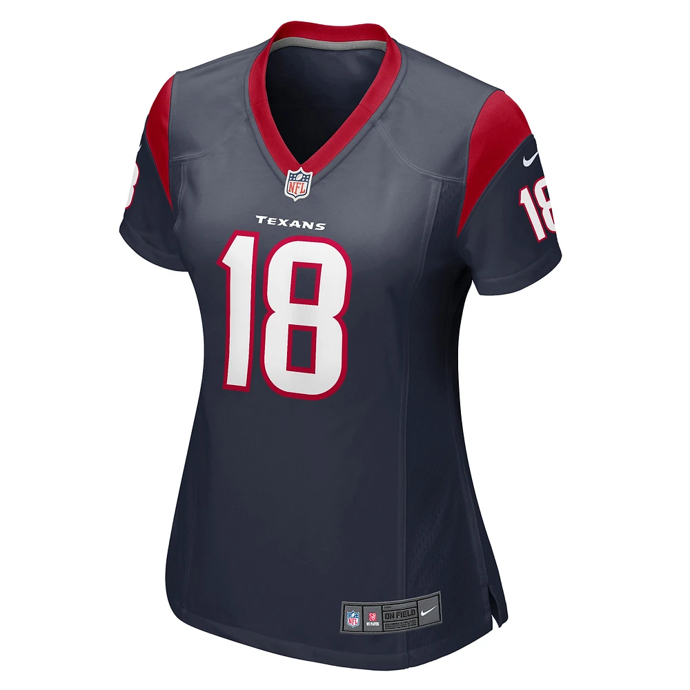 Maillot de match l'équipe des Houston Texans Nike Case Keenum pour femme, bleu marine