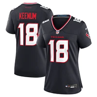 Maillot de match Nike Case Keenum bleu marine pour femme des Houston Texans