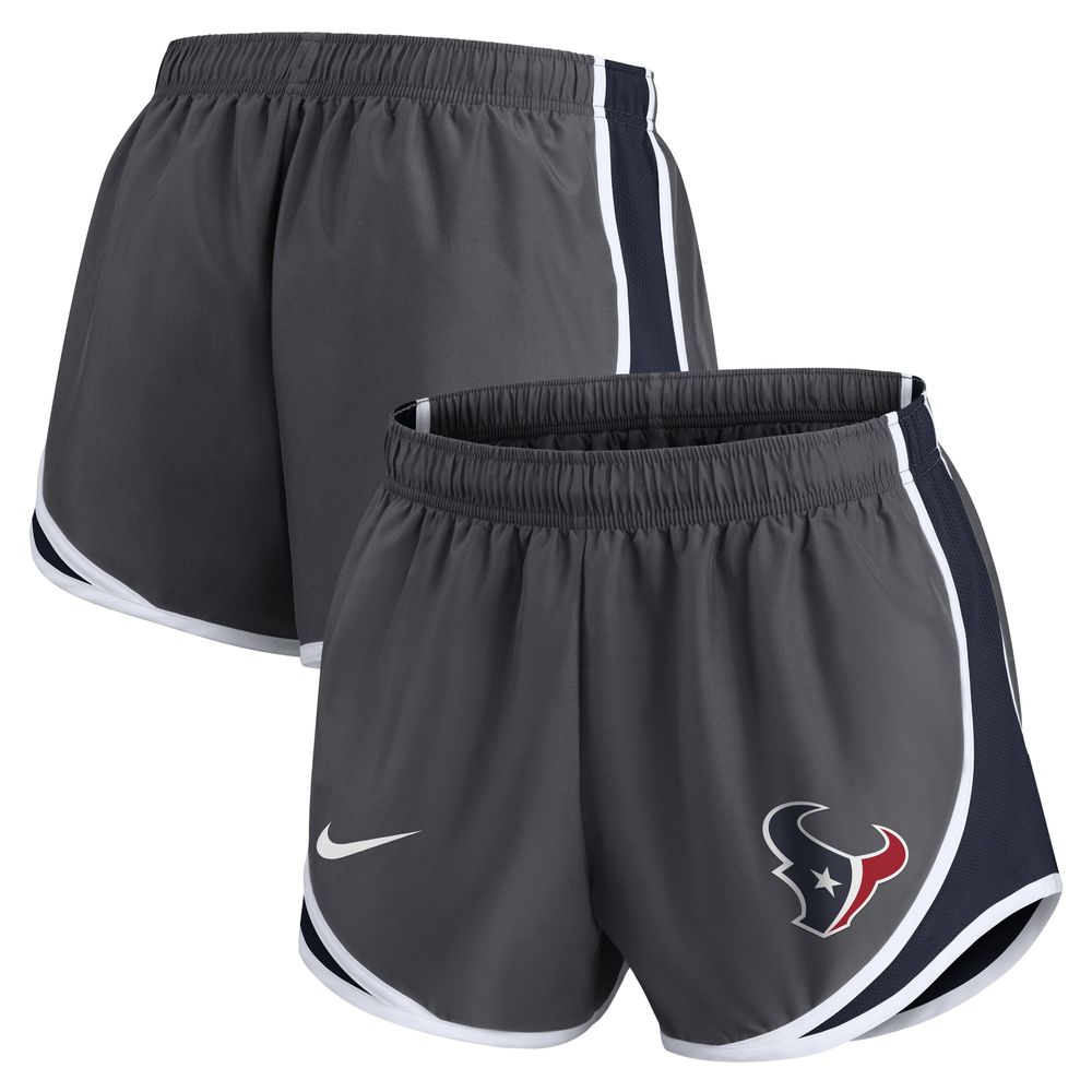 Women's Nike Charcoal Houston Texans Logo Performance Tempo Shorts