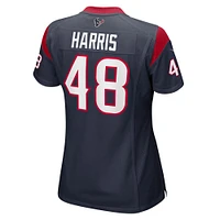 Maillot de joueur match des Houston Texans Nike Christian Harris pour femme, bleu marine