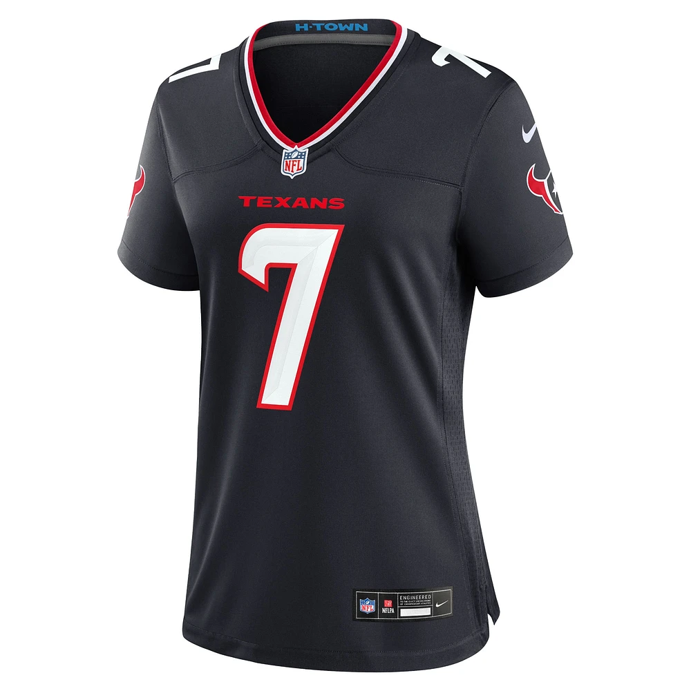 Maillot de match Nike C.J. Stroud des Houston Texans pour femme, bleu marine