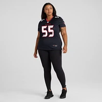 Maillot de match l'équipe Nike des Houston Texans Danielle Hunter pour femme, bleu marine