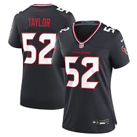 Maillot Nike Darrell Taylor bleu marine pour femme des Houston Texans