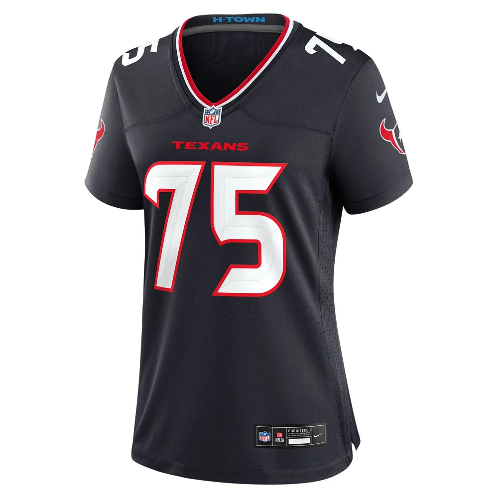 Maillot de match l'équipe Nike des Houston Texans David Sharpe pour femme, bleu marine