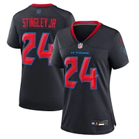 Maillot de match alternatif Nike Derek Stingley Jr. bleu marine des Houston Texans pour femme