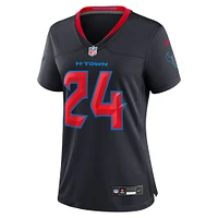 Maillot de match alternatif Nike Derek Stingley Jr. bleu marine des Houston Texans pour femme