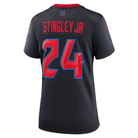 Maillot de match alternatif Nike Derek Stingley Jr. bleu marine des Houston Texans pour femme