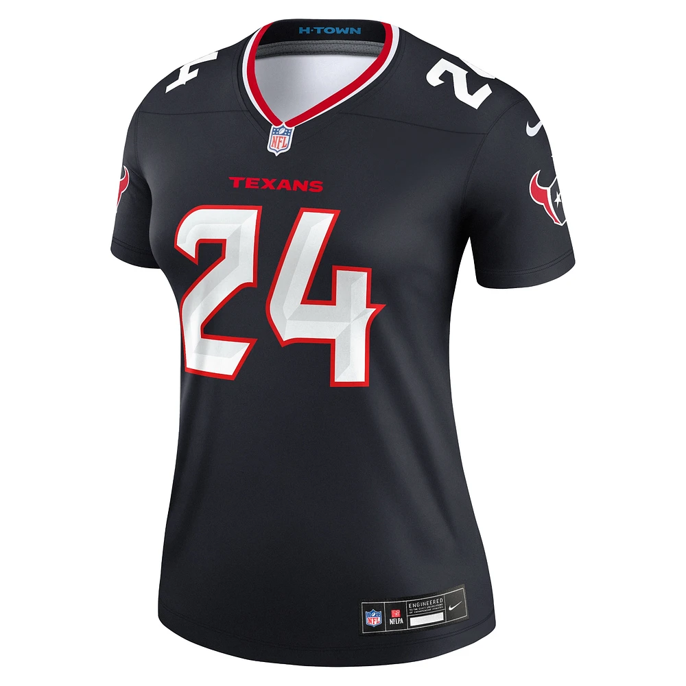 Haut Nike Derek Stingley Jr. Legend Player Performance pour femme, bleu marine, des Houston Texans