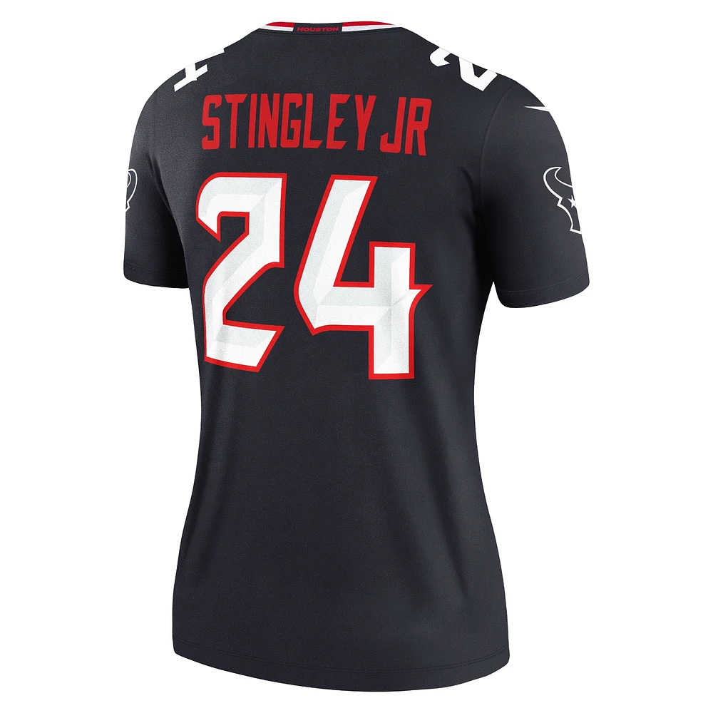 Haut Nike Derek Stingley Jr. Legend Player Performance pour femme, bleu marine, des Houston Texans