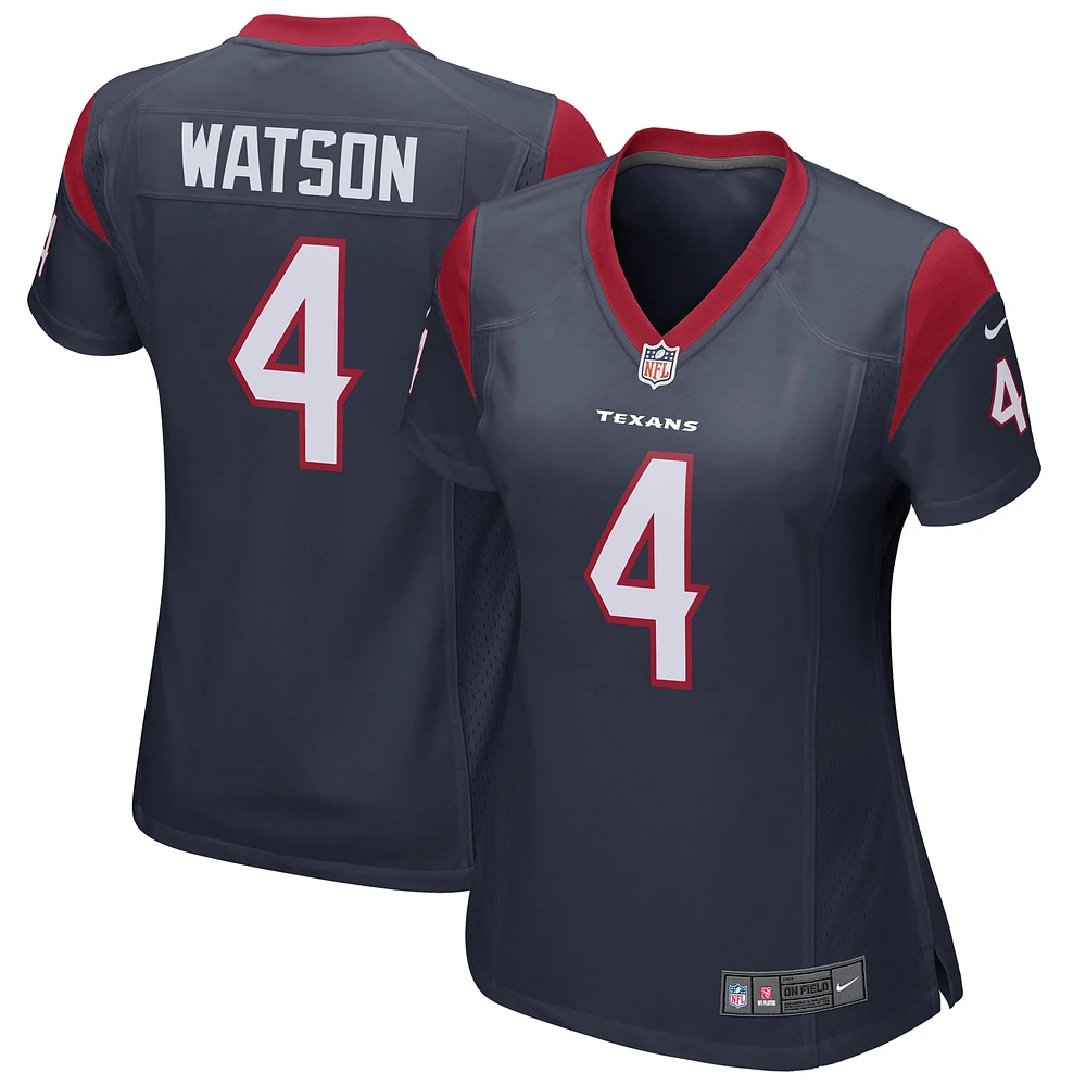 Maillot de joueur des Houston Texans Nike Deshaun Watson pour femme, bleu marine