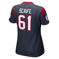 Maillot Nike DJ Scaife Jr pour femme, bleu marine, Houston Texans Team Game