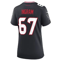Women's Nike Ed Ingram  Navy Houston Texans Team Game Jersey