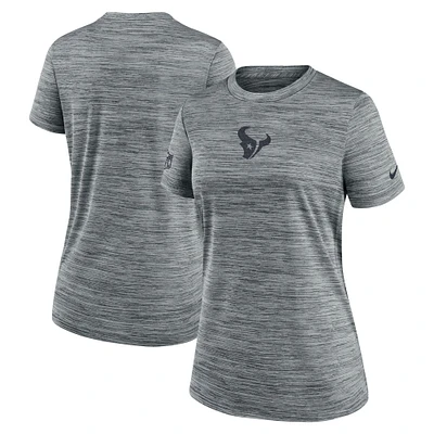 Women's Nike Gray Houston Texans Sideline Velocity Performance T-Shirt
