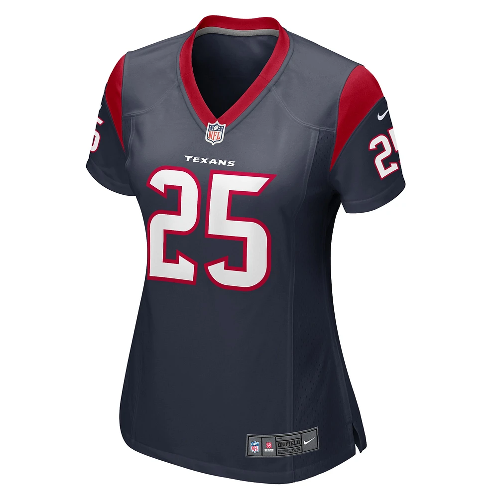 Maillot de match l'équipe des Houston Texans Nike Grayland Arnold pour femme, bleu marine