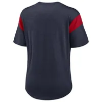 Haut tendance à logo principal Houston Texans Nike pour femme, bleu marine chiné