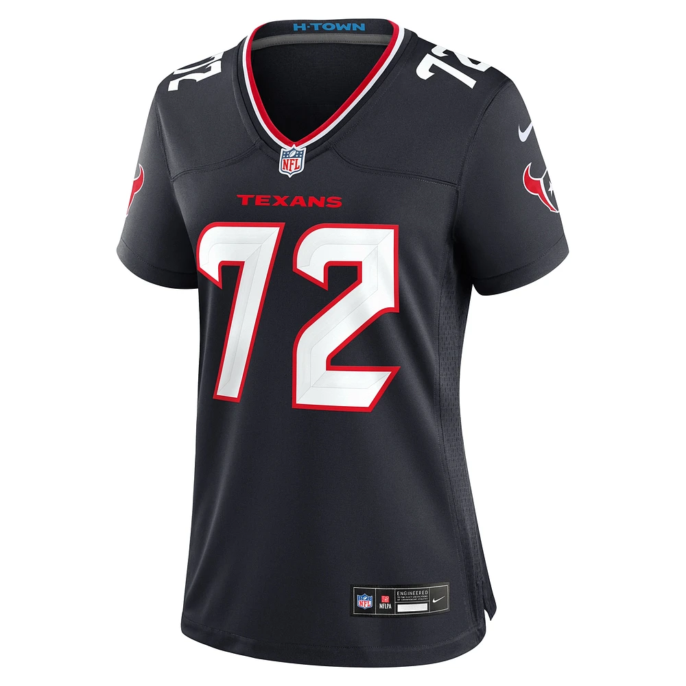 Maillot de match Nike Jaylon Thomas bleu marine pour femme des Houston Texans