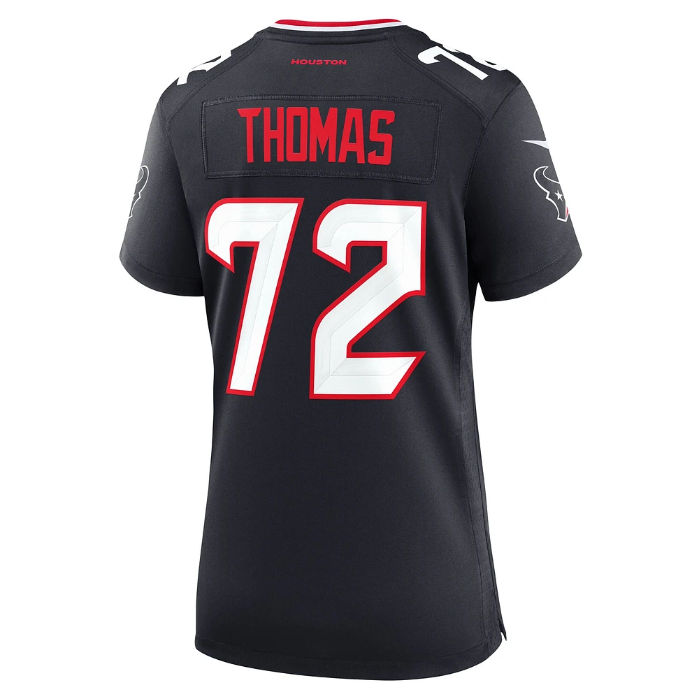 Maillot de match Nike Jaylon Thomas bleu marine pour femme des Houston Texans