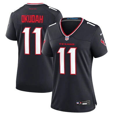 Women's Nike Jeff Okudah  Navy Houston Texans Team Game Jersey