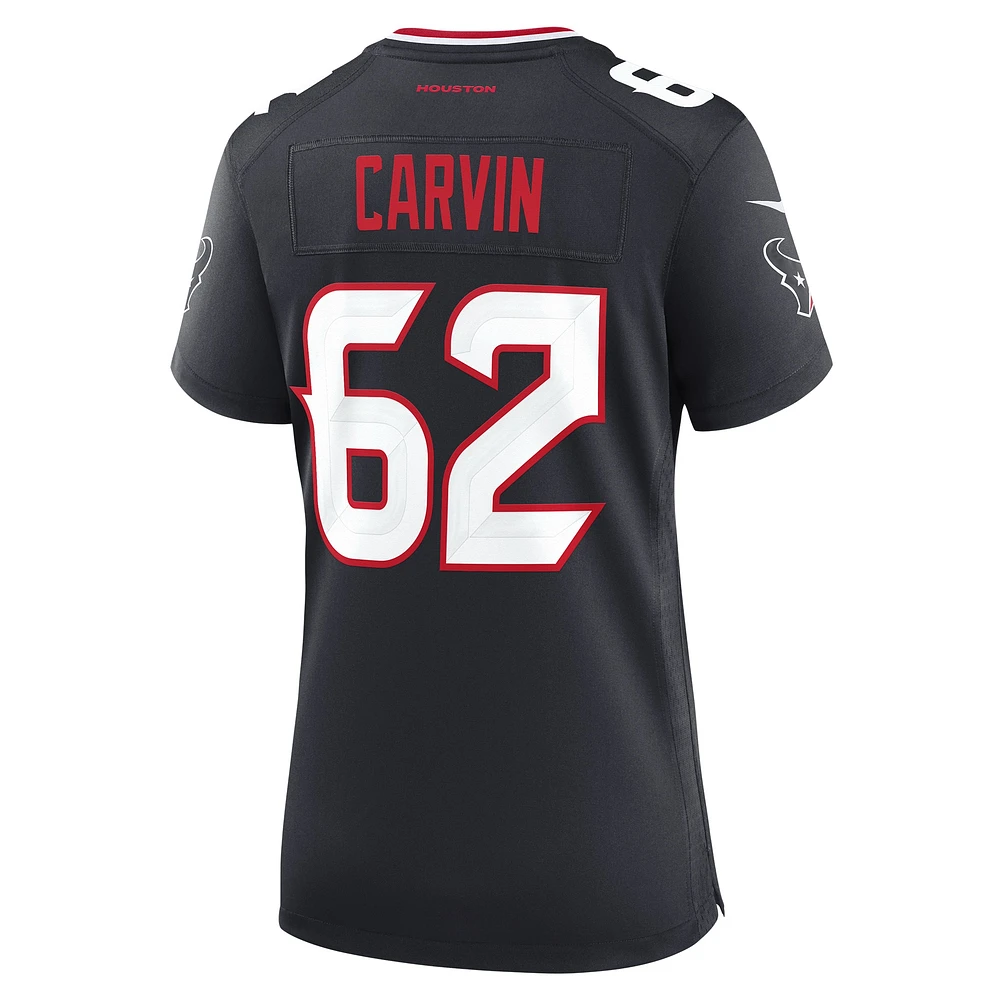 Women's Nike Jerome Carvin  Navy Houston Texans Team Game Jersey