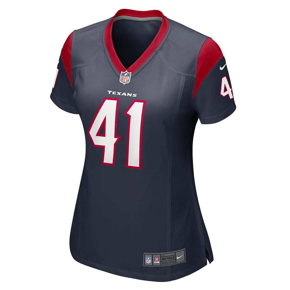 Maillot de match l'équipe des Houston Texans Nike Jesse Matthews pour femme, bleu marine