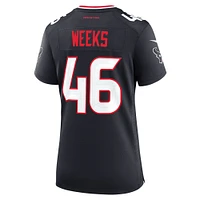 Women's Nike Jon Weeks  Navy Houston Texans Team Game Jersey