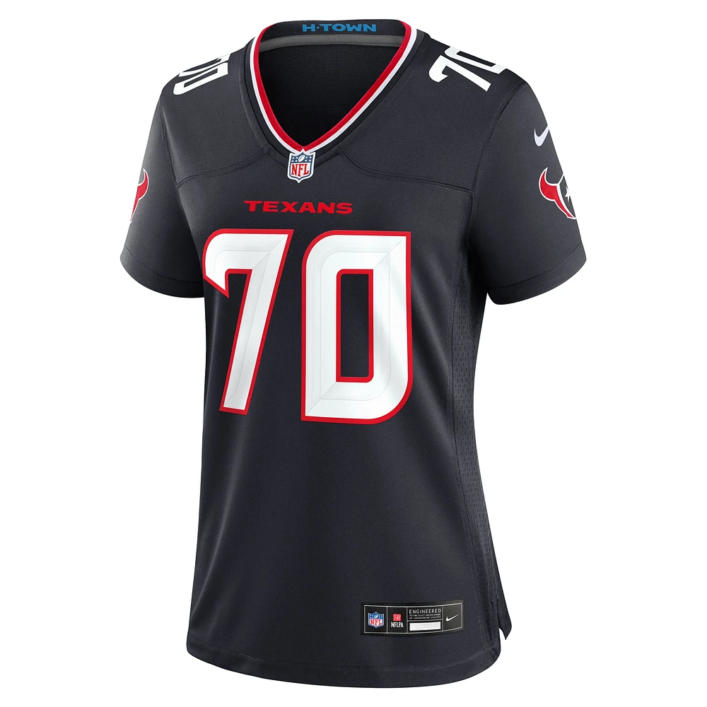 Maillot de match Nike Juice Scruggs bleu marine pour femme des Houston Texans