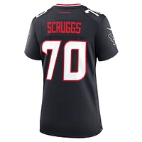 Maillot de match Nike Juice Scruggs bleu marine pour femme des Houston Texans