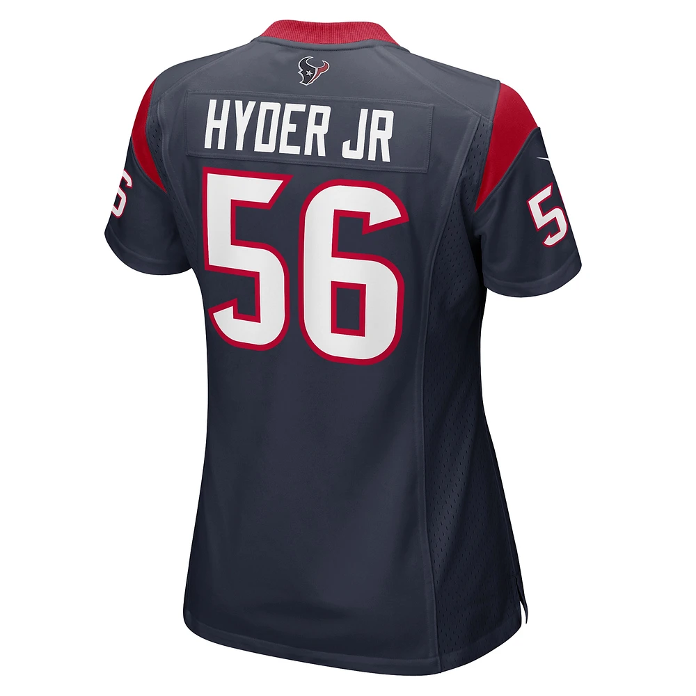 Maillot de match Nike Kerry Hyder Jr. pour femme, bleu marine, Houston Texans