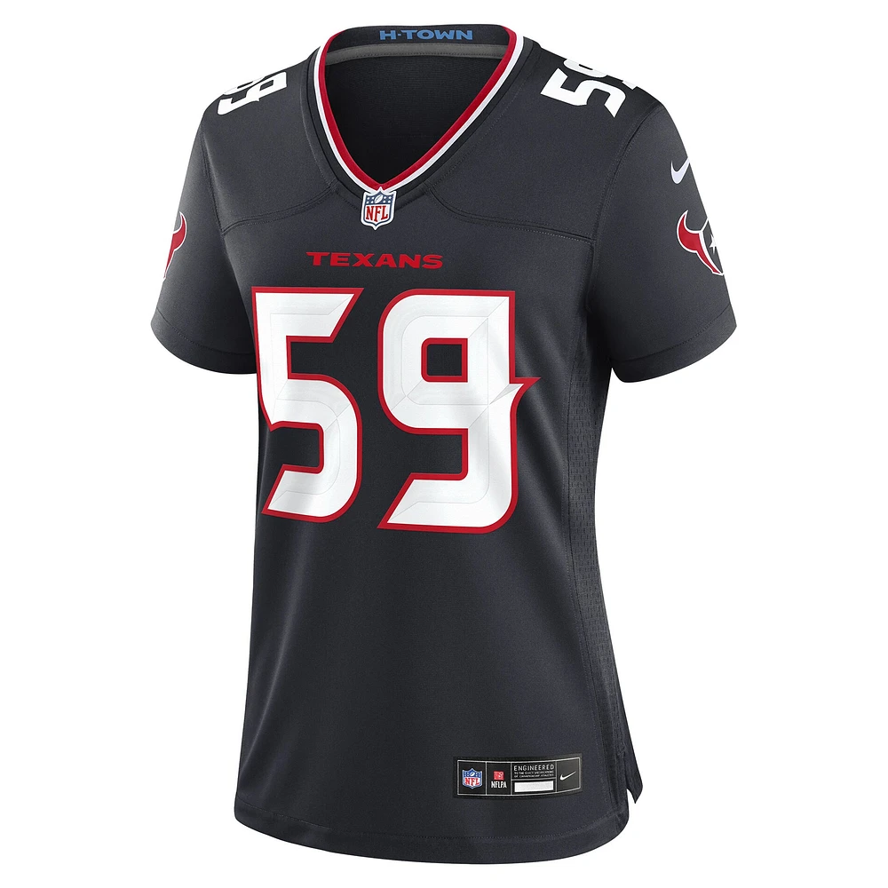 Women's Nike Kingsley Jonathan  Navy Houston Texans Team Game Jersey