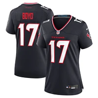 Maillot de match Nike Kris Boyd bleu marine pour femme des Houston Texans