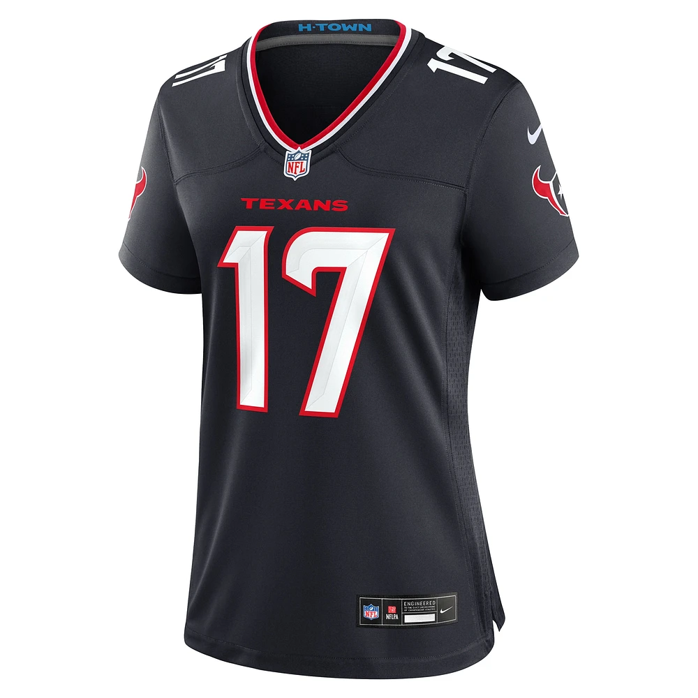 Maillot de match Nike Kris Boyd bleu marine pour femme des Houston Texans