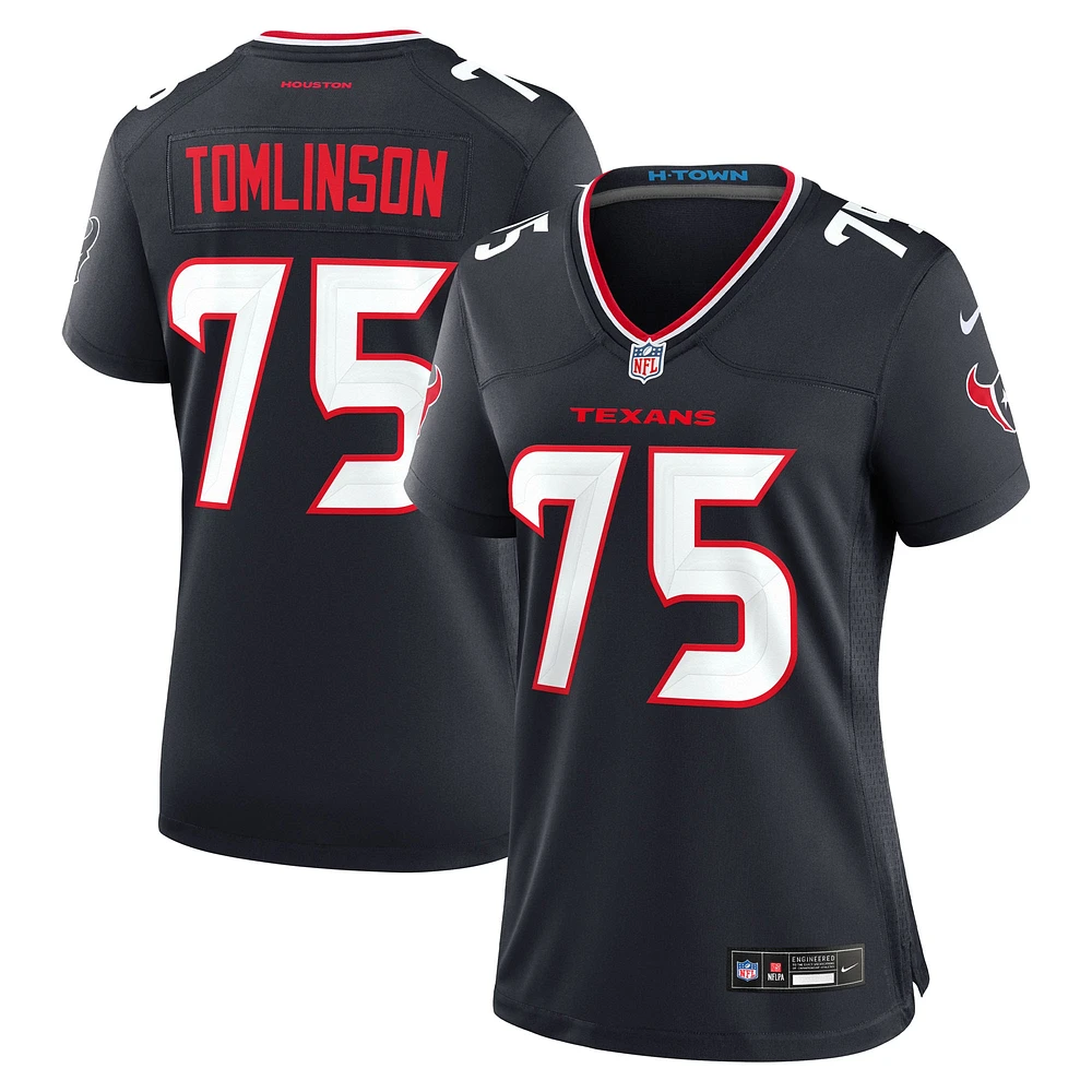 Women's Nike Laken Tomlinson Navy Houston Texans Team Game Jersey