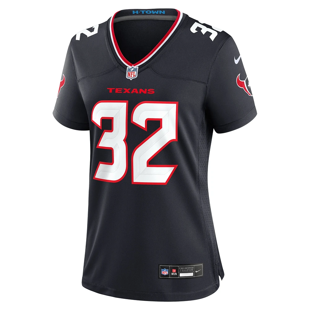 Maillot de match l'équipe Nike des Houston Texans Jr. pour femme, bleu marine, Lonnie Johnson