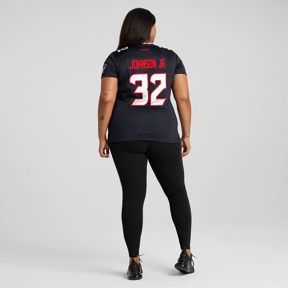 Women's Nike Lonnie Johnson Jr.  Navy Houston Texans Team Game Jersey